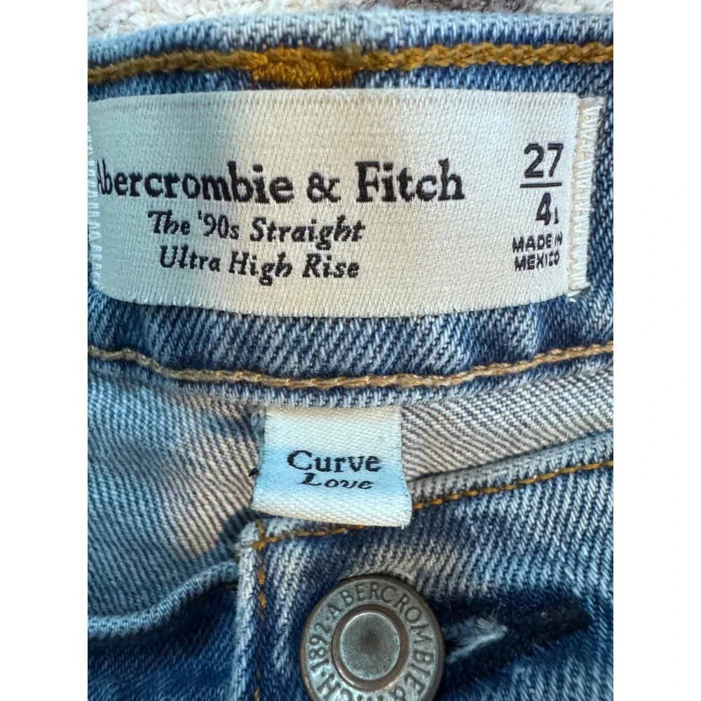 Abercrombie & Fitch The '90s Straight Ultra High Rise Curve Love Size‎ 4 27 - Picture 5 of 5